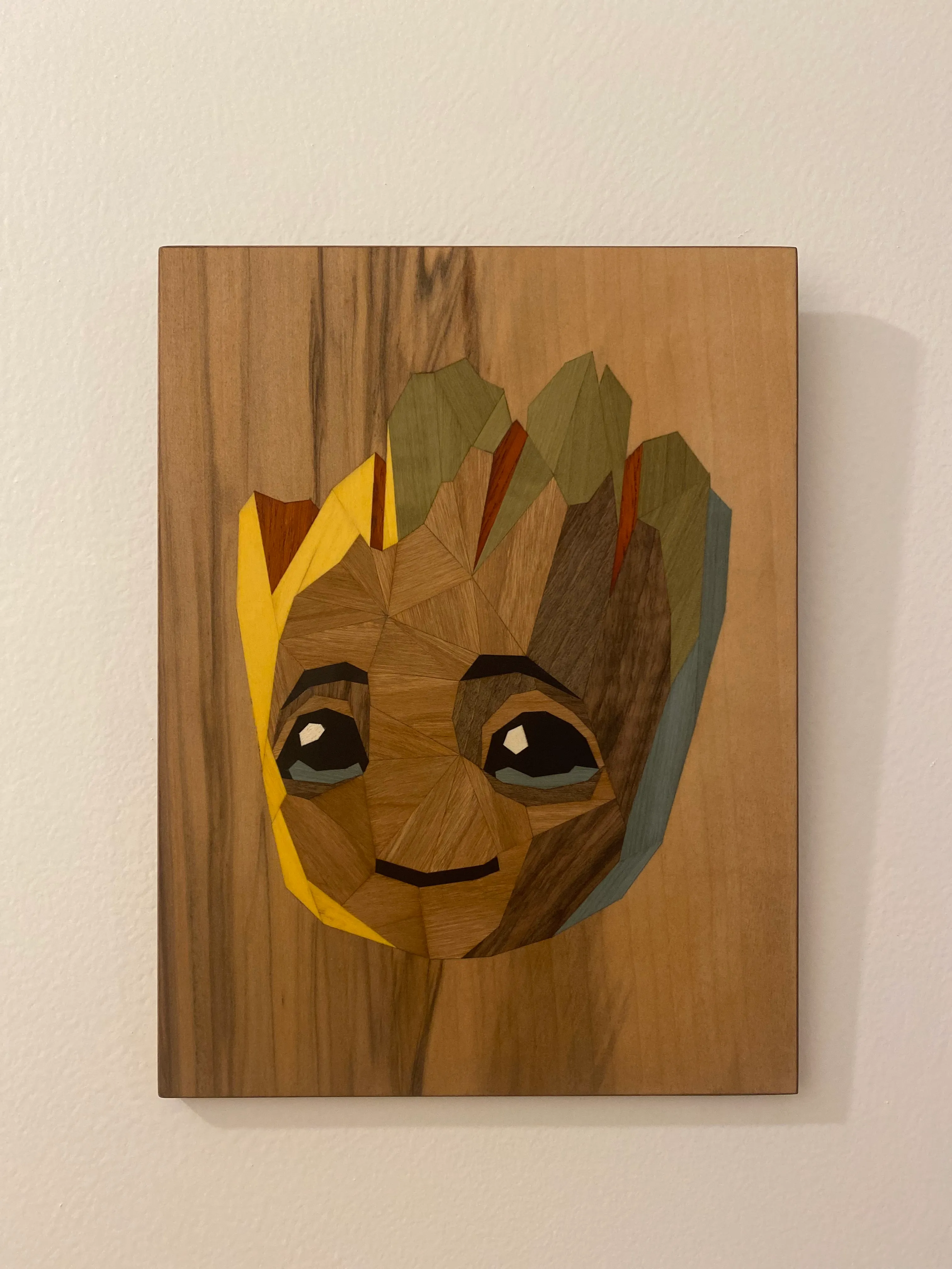 Baby Groot — tableau marqueterie